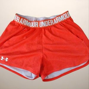 Under Armour Logo Band Women's XSmall Running Shorts Orange